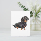 Dachshund (A) - Zwart en Tan Briefkaart (Staand voorkant)