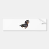 Dachshund (A) - Zwart en Tan Bumpersticker (Voorkant)