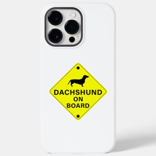 Dachshund aan boord Grappige Hond Bumper Case-Mate iPhone Case (Achterkant)