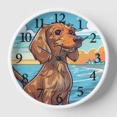 Dachshund aan het strand (Voorkant)