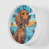 Dachshund aan het strand (Hoek)