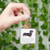 Dachshund Aandenken - man Sleutelhanger (Hand)