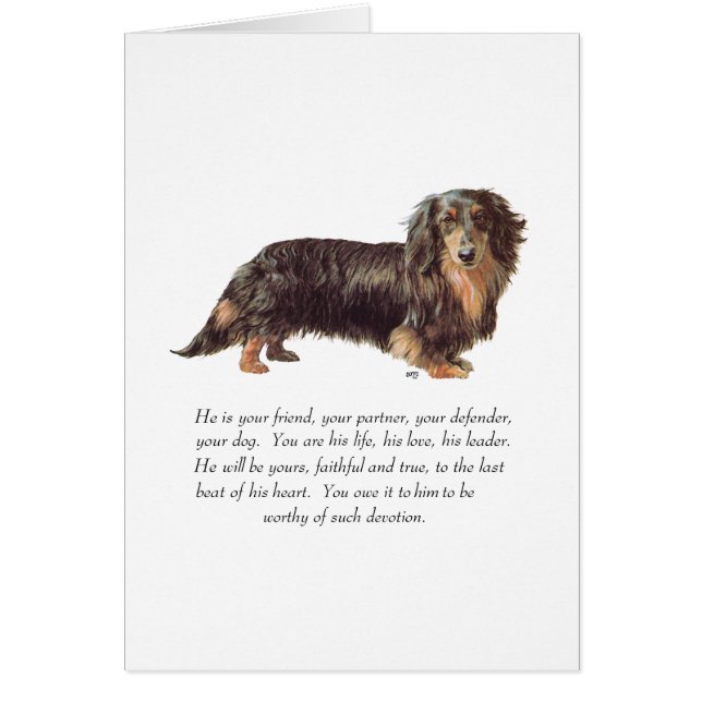 Dachshund Aandenken - Mannelijk (Voorkant)