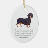 Dachshund Aandenken - Mannelijk Keramisch Ornament (Rechts)