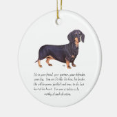 Dachshund Aandenken - Mannelijk Keramisch Ornament (Links)