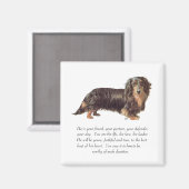 Dachshund Aandenken - Mannelijk Magneet (Voorkant / Achterkant)