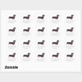 Dachshund Aandenken - Mannelijk Vierkante Sticker (Vel)
