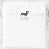 Dachshund Aandenken - Mannelijk Vierkante Sticker (Tas)