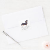 Dachshund Aandenken - Mannelijk Vierkante Sticker (Envelop)