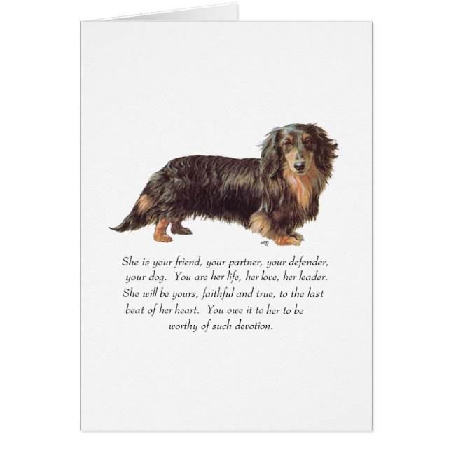 Dachshund Aandenken - Vrouwelijk (Voorkant)