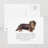 Dachshund Aandenken - Vrouwelijk Briefkaart (Voorkant / Achterkant)