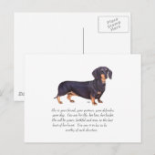 Dachshund Aandenken - Vrouwelijk Briefkaart (Voorkant / Achterkant)