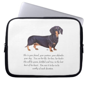 Dachshund Aandenken - Vrouwelijk Laptop Sleeve