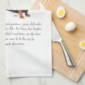 Dachshund Aandenken - Vrouwelijk Theedoek (Quarter Fold)
