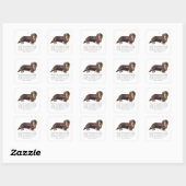 Dachshund Aandenken - Vrouwelijk Vierkante Sticker (Vel)
