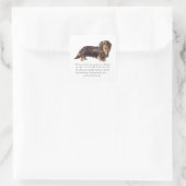Dachshund Aandenken - Vrouwelijk Vierkante Sticker (Tas)