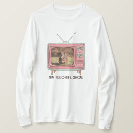 Dachshund aangepaste foto - Retro TV T-shirt