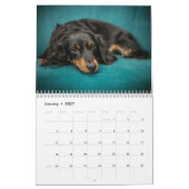 Dachshund Aangepaste jaarkalender Kalender (Jan 2027)