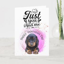 Dachshund aangepaste Valentijnsdag vakantietkaart Feestdagen Kaart