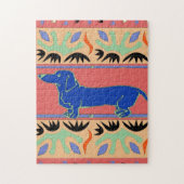 Dachshund abstract legpuzzel (Verticaal)