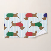 dachshund-achtergrond bad handdoek (Handdoek)