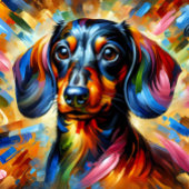 Dachshund Acryl Print | Kleurrijk | Levendig Legpuzzel