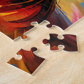 Dachshund Acryl Print | Kleurrijk | Levendig Legpuzzel (Zijkant)