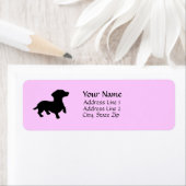 Dachshund Adresetiketten Etiket (Insitu)