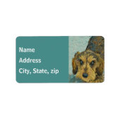 Dachshund adresetiketten etiket (Voorkant)
