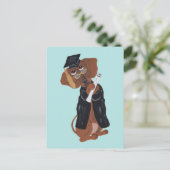 Dachshund Afgestudeerde Briefkaart (Staand voorkant)