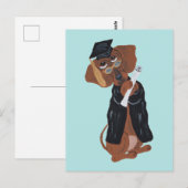 Dachshund Afgestudeerde Briefkaart (Voorkant / Achterkant)