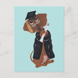 Dachshund Afgestudeerde Briefkaart