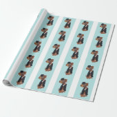 Dachshund Afgestudeerde Cadeaupapier (Uitgerold)