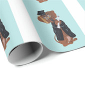 Dachshund Afgestudeerde Cadeaupapier (Rol Hoek)