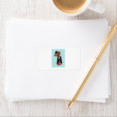 Dachshund Afgestudeerde Etiket (Insitu)