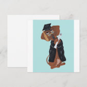 Dachshund Afgestudeerde Feestdagenkaart (Voorkant / Achterkant)