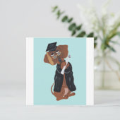 Dachshund Afgestudeerde Feestdagenkaart (Staand voorkant)