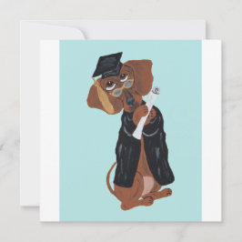 Dachshund Afgestudeerde Feestdagenkaart
