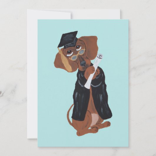 Dachshund Afgestudeerde Kaart (Voorkant)