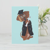 Dachshund Afgestudeerde Kaart (Staand voorkant)