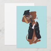 Dachshund Afgestudeerde Kaart (Voorkant / Achterkant)
