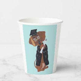 Dachshund Afgestudeerde Papieren Bekers