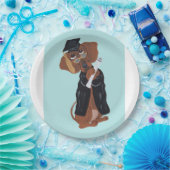Dachshund Afgestudeerde Papieren Bordje (Feest)
