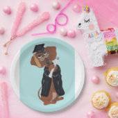 Dachshund Afgestudeerde Papieren Bordje (Feest)