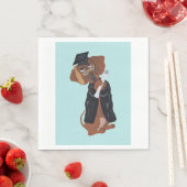 Dachshund Afgestudeerde Servet (Insitu)