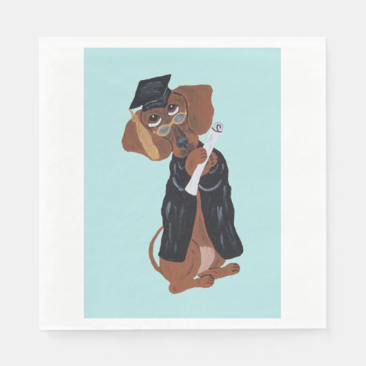 Dachshund Afgestudeerde Servet (Voorkant)