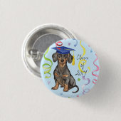 Dachshund Afstuderen Ronde Button 3,2 Cm (Voorkant /achterkant)