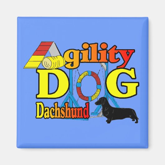 Dachshund_Agility Gifts Magneet (Voorkant)
