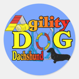 Dachshund_Agility Gifts Ronde Sticker