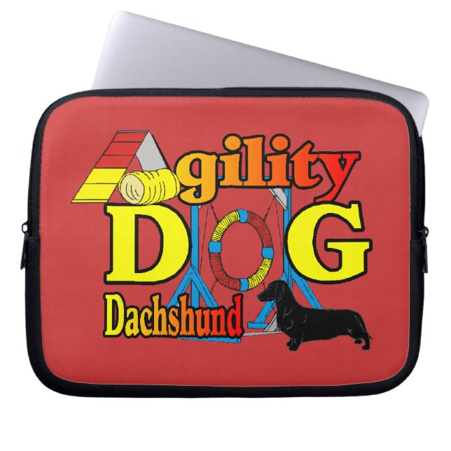 Dachshund_Agility Laptop Sleeve (Voorkant)